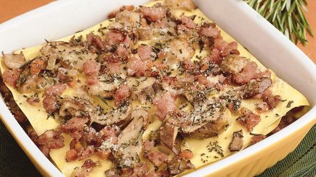 lasagne con porcini e pasta di salame Starbene