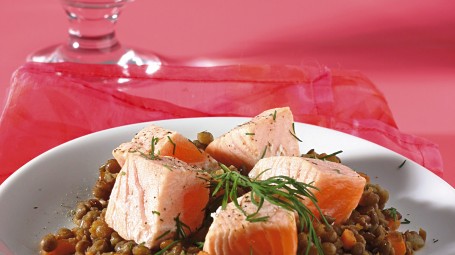 Salmone con le lenticchie Starbene