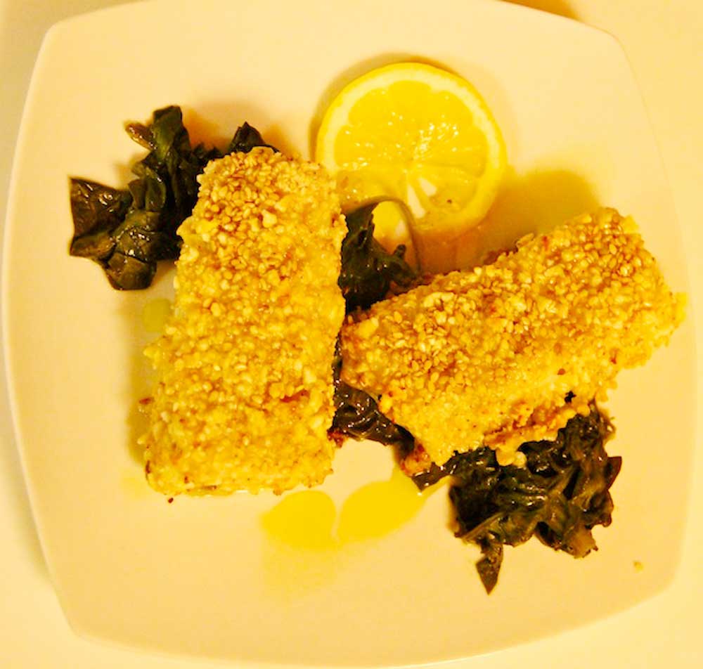 Filetto di baccalà con spinaci all’agro – La ricetta