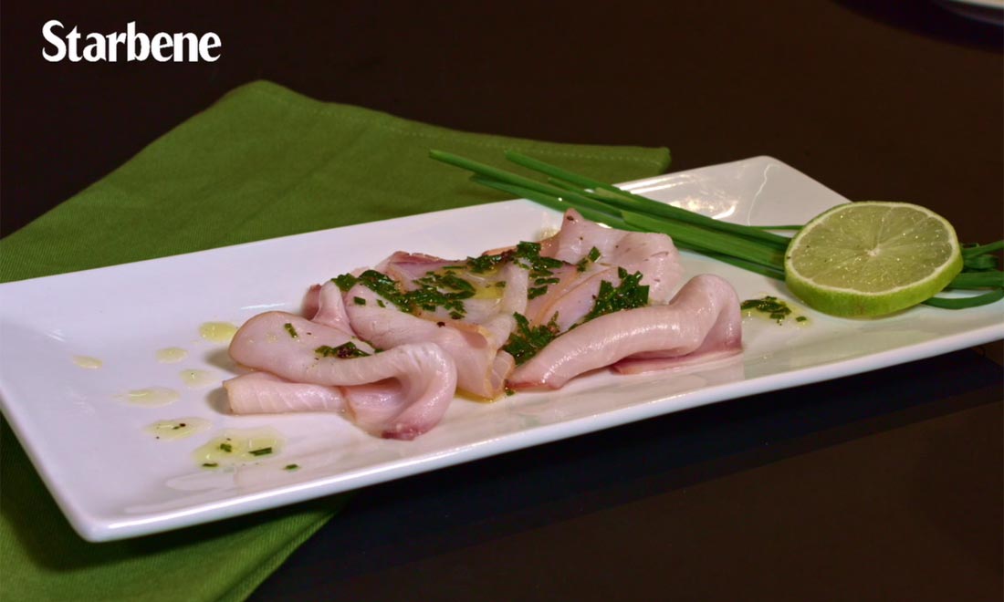 Carpaccio di spada marinato al lime ed erba cipollina – La video ricetta