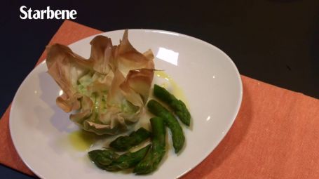 Quiche con asparagi e cipollotto - Video ricetta