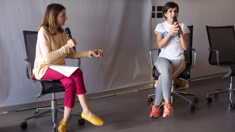 L’apneista Anna Seddone (a destra) parla di tecniche di respirazione con Daniela Cerrato per mypersonaltrainer.it