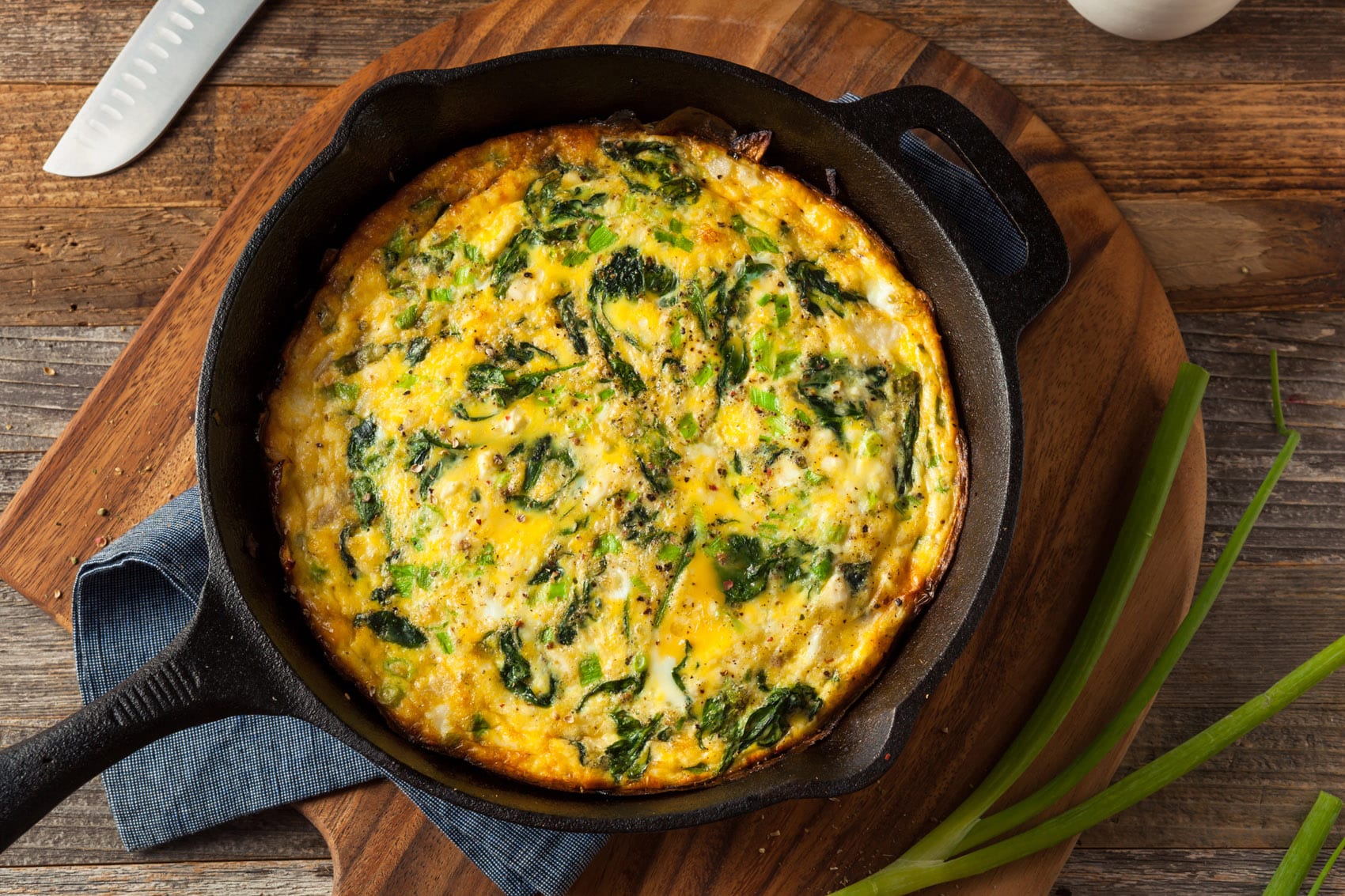 Ricette vegetariane: la frittata agli spinaci senza uova