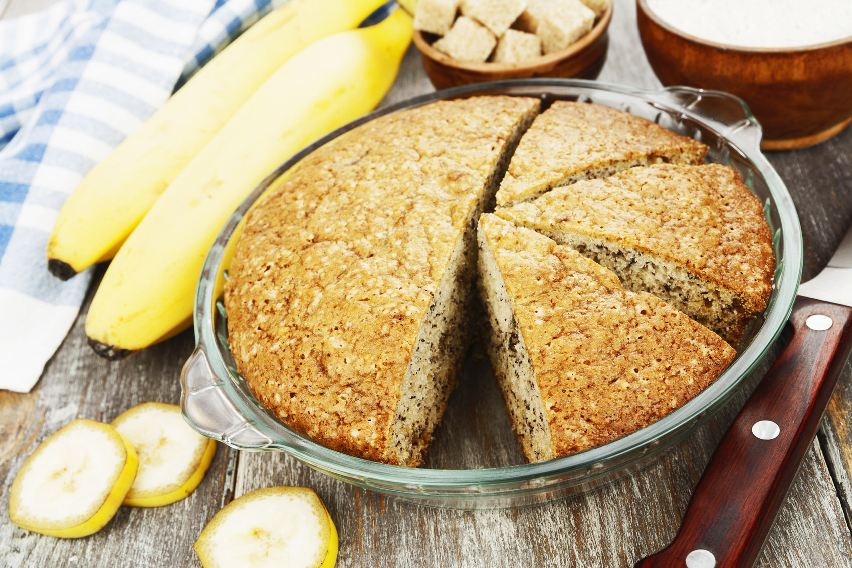 Ricette vegane: torta soffice di banane