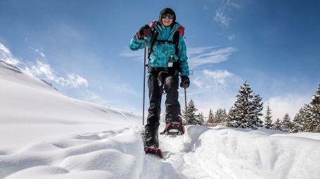 ciaspole, neve, montagna