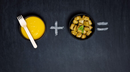 Vellutata di zucca con gnocchi alla castagna
