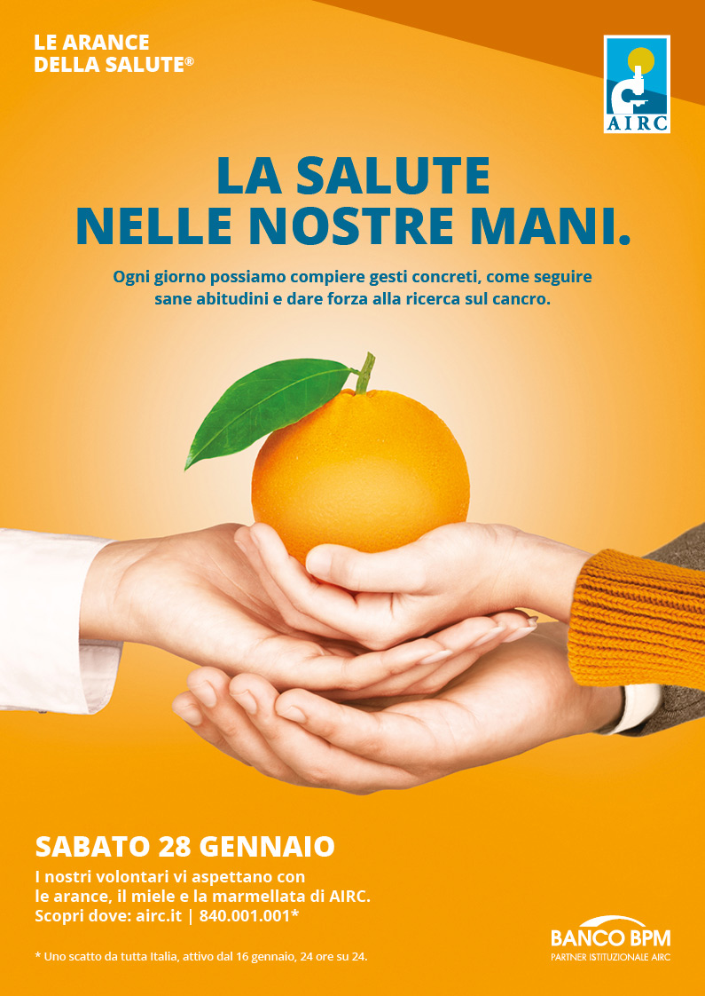 Cancro, le Arance delle salute di Airc in piazza e nelle scuole Starbene