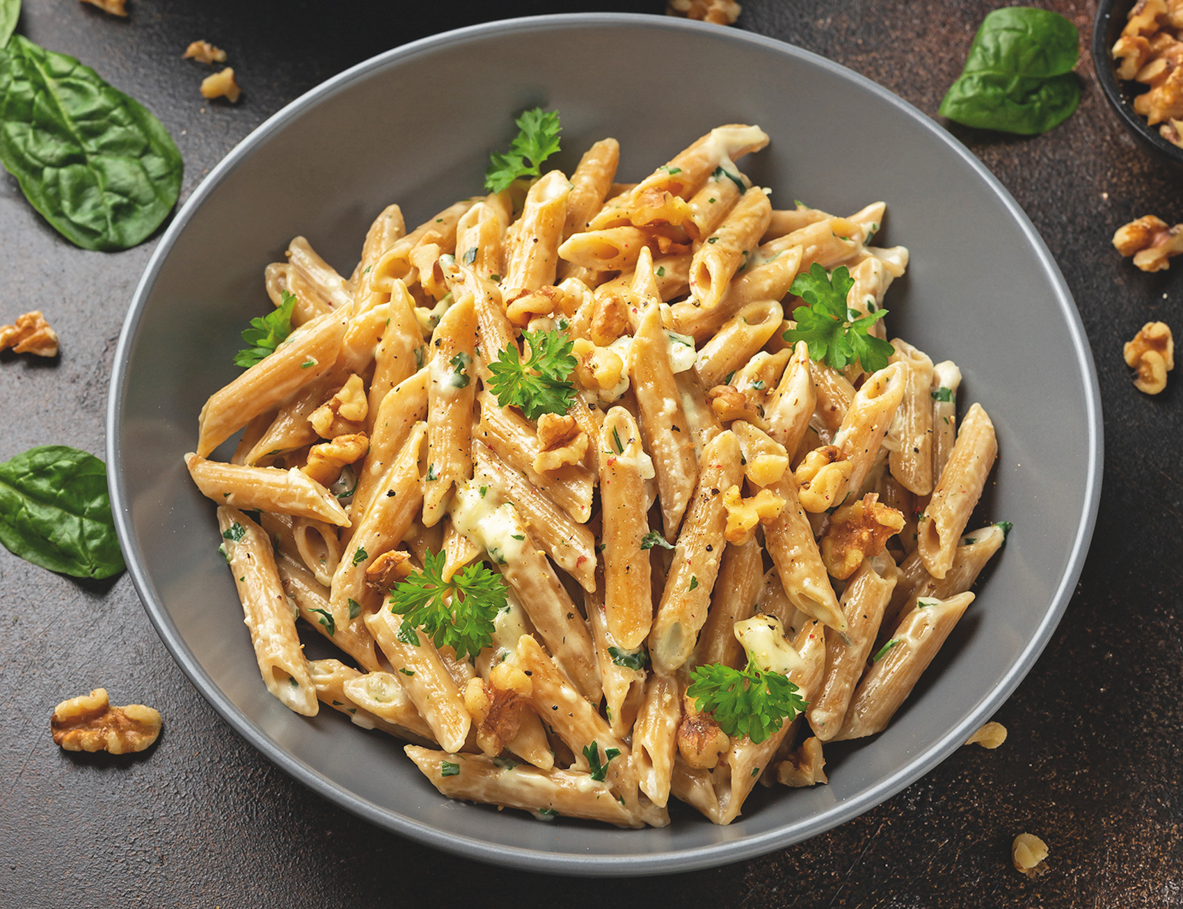 La ricetta del buonumore: penne integrali con ricotta e noci La ricetta del buonumore: penne integrali con ricotta e noci
