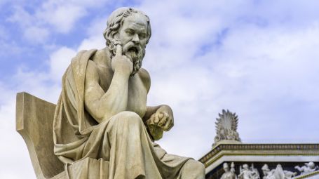 statua del filosofo greco Socrate