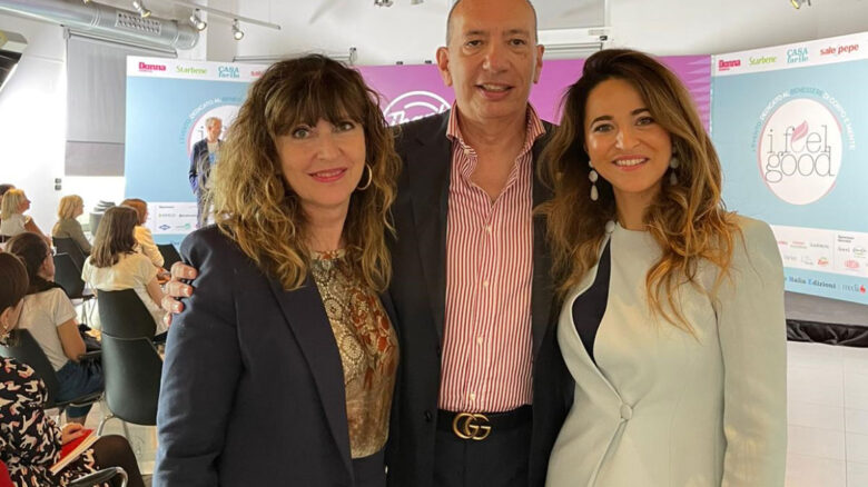 La prof.ssa Federica Alemanno con il direttore Francesca Pietra e il giornalista Alessandro Pellizzari