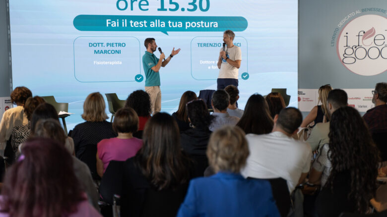 Il test della postura con Pietro Marconi, supportato da Terenzio Traisci