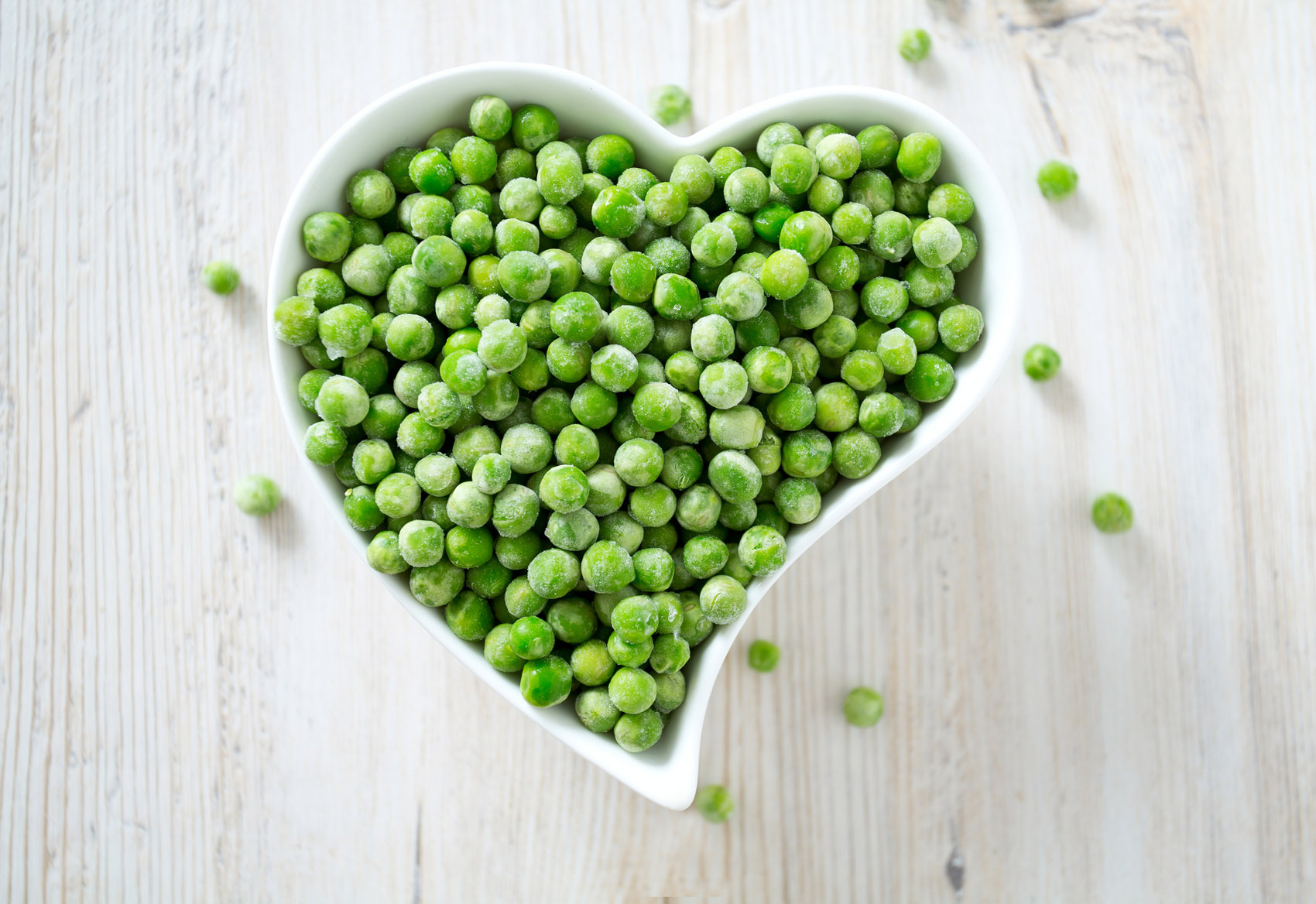 piselli surgelati a cuore