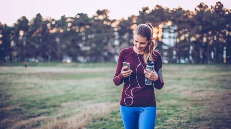 jogging, sport, camminare, musica, cuffiette