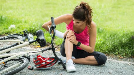 caduta bici, ferite