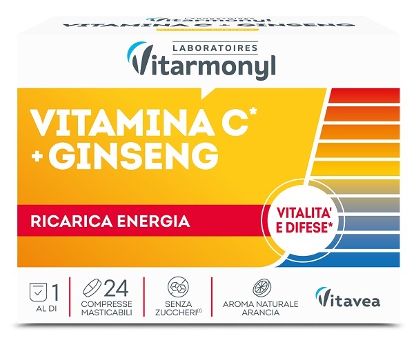 VITAMINA C+GINSENG 24CPR